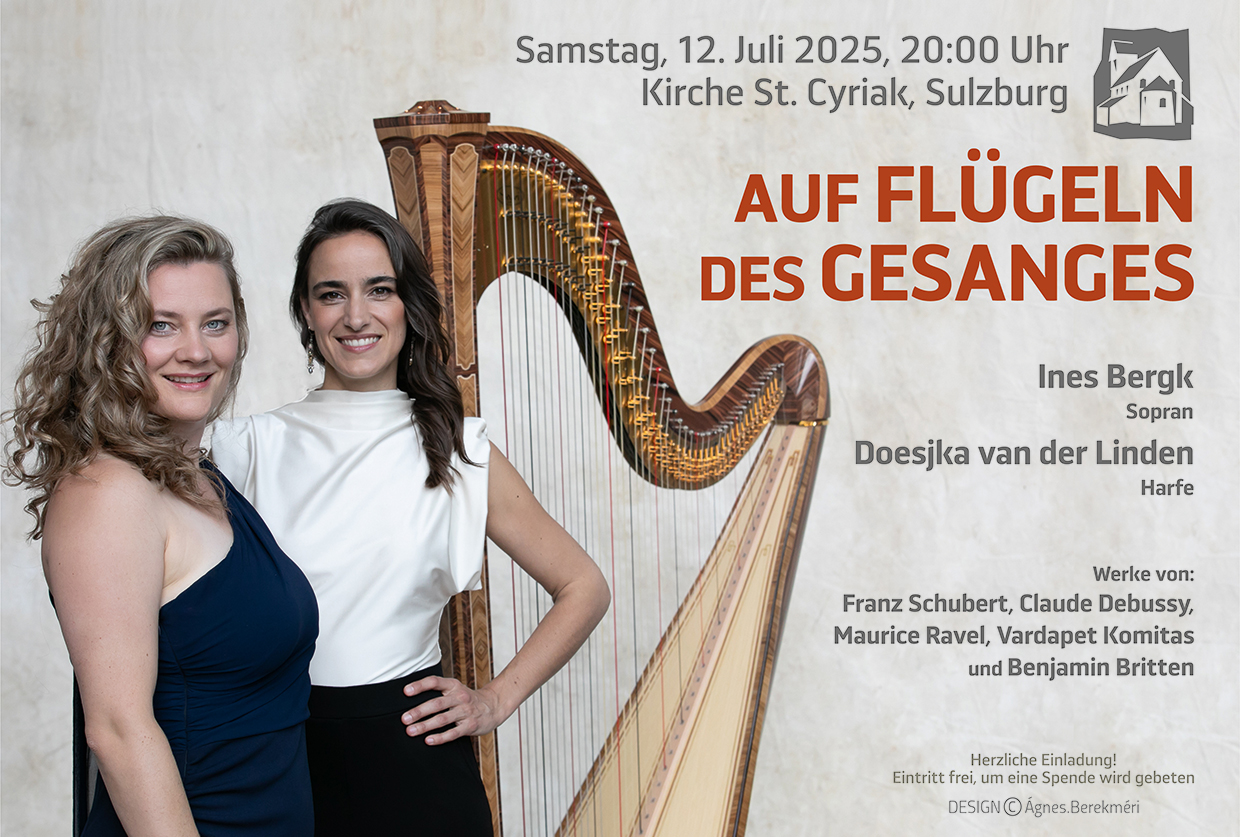 Plakat Konzert 12. Juli 2025, Auf Flügeln des Gesanges