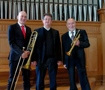 das renommierte schweizer Trio Prof. Claude Rippas (Zürich), Trompete/Flügelhorn, John Loretan (Winterthur), Posaune/Alphorn und Dieter Hubov (Arbon), Orgel