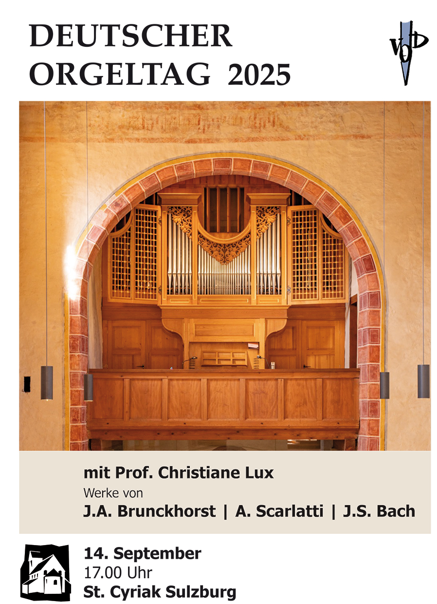 14. September 2025: Deutscher Orgeltag in St. Cyriak mit Prof. Christiane Lux
