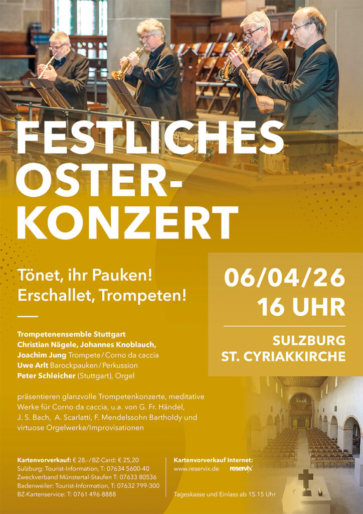 6. April 2026: Tönet, ihr Pauken! Erschallet, Trompeten!