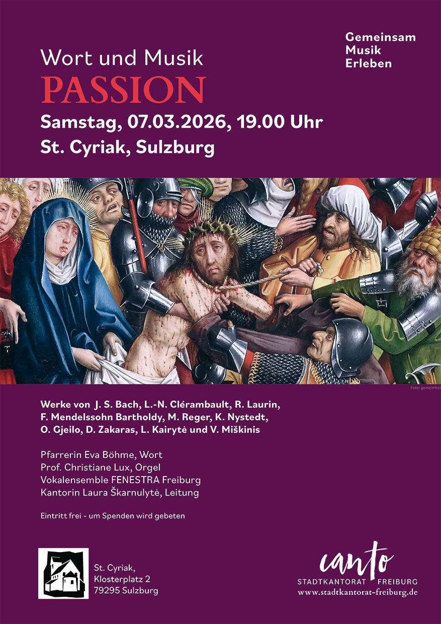 07. März 2026: Wort und Musik "PASSION"