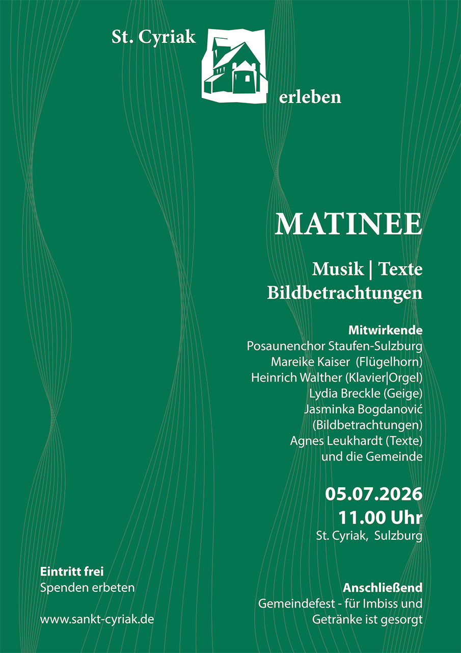 5. Juli 2026: Matinée und Gemeindefest